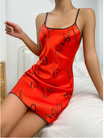 Heartprint Night Dress