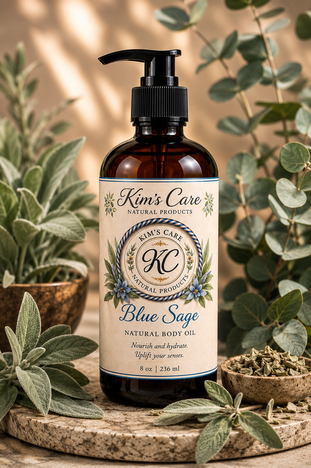Blue Sage Body Oil for Men